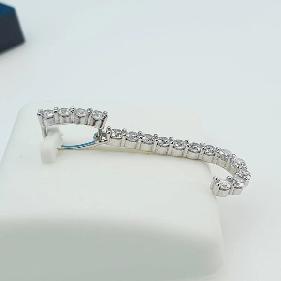 "925 Sterling Silver Cubic Zirconia Initial Pendant, UU1P6A6176 - Picture 2 of 10